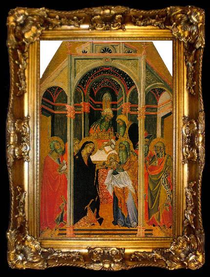 framed  Bartolo di Fredi The Presentation in the Temple  6, ta009-2